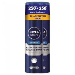 Nivea Men Originals Extra Moisture Shaving Foam 2X250ml