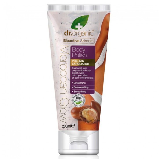 Dr.Organic Moroccan Glow Body Poli Pre-Tan Exfoliator