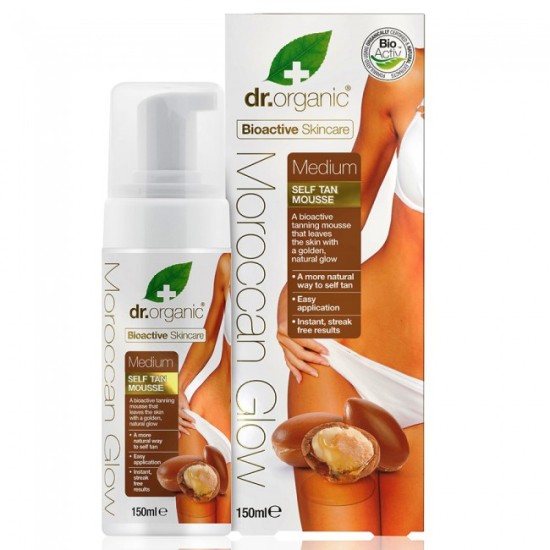 Dr.Organic Moroccan Glow Medium Self Tan Mousse 150ml