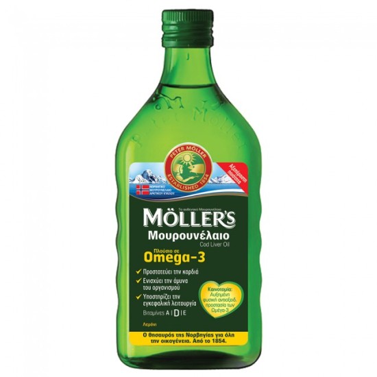 Moller's Μουρουνέλαιο (Cod Liver Oil) Lemon Flavour 250ml