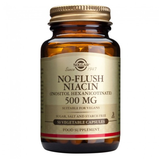 Solgar No Flush Niacin 500mg 50caps