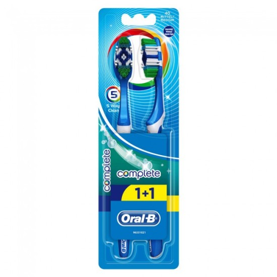 Oral B Οδοντόβουρτσα Complete 5 Way Clean 40 Medium 1+1 ΔΩΡΟ