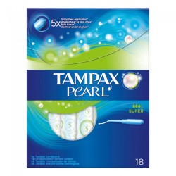 Tampax Pearl Super Μέτρια Έως Μεγάλη Ροή 18 Ταμπόν