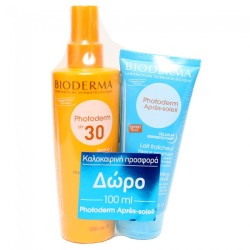 Bioderma Photoderm Spray SPF30 200ml και ΔΩΡΟ Apres Soleil 100ml