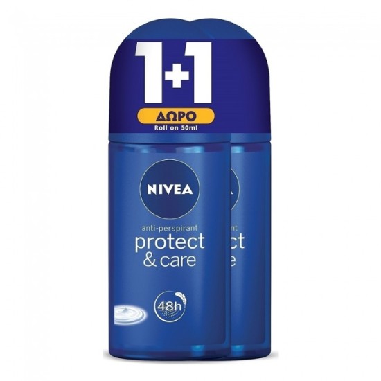 Nivea Protect & Care Roll-On 48h 50ml 1+1 ΔΩΡΟ