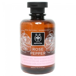 Apivita Rose Pepper Αφρόλουτρο Με Αιθέρια Έλαια 300ml