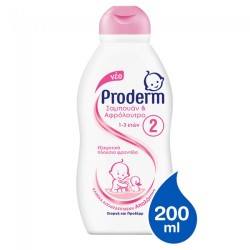 Proderm Σαμπουάν & Αφρόλουτρο 1-3 Ετών 200ml