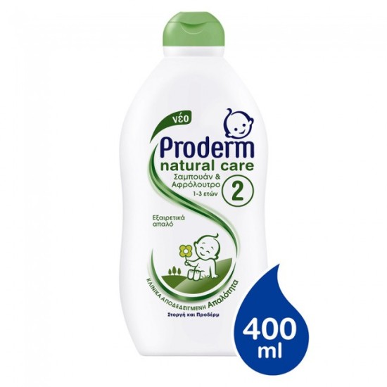 Proderm Σαμπουάν & Αφρόλουτρο Natural Care 400ml