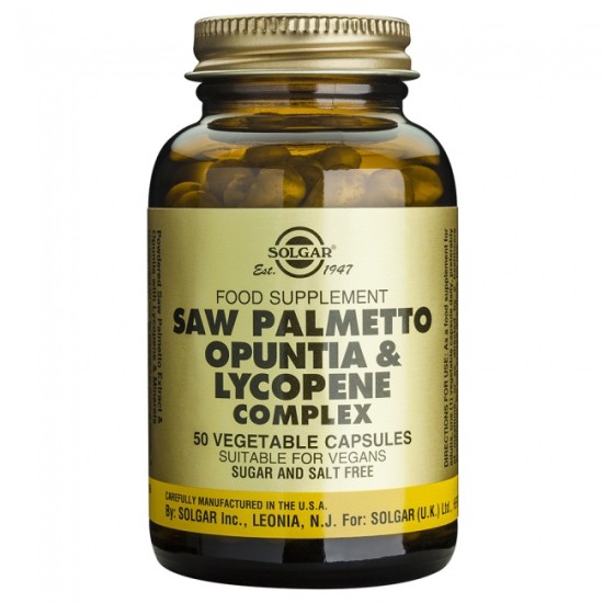 Solgar Saw Palmetto Opuntia Lycopene Complex 50caps