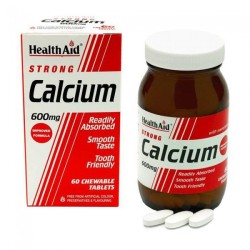 Health Aid Strong Calcium 600mg Chewable Tablets 60