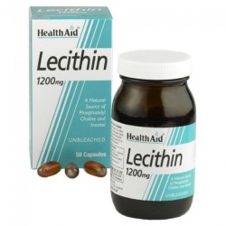 Health Aid Super Lecithin 1200mg Unbleached Capsules 50