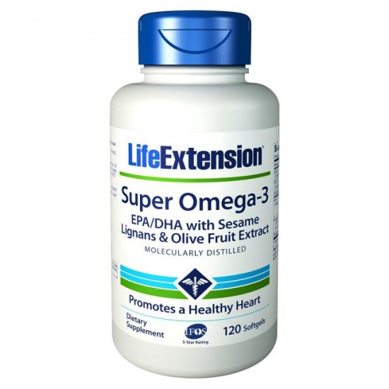 Life Extension Super Omega 3 Epa/Dha With Sesame Lignans 120 softgels