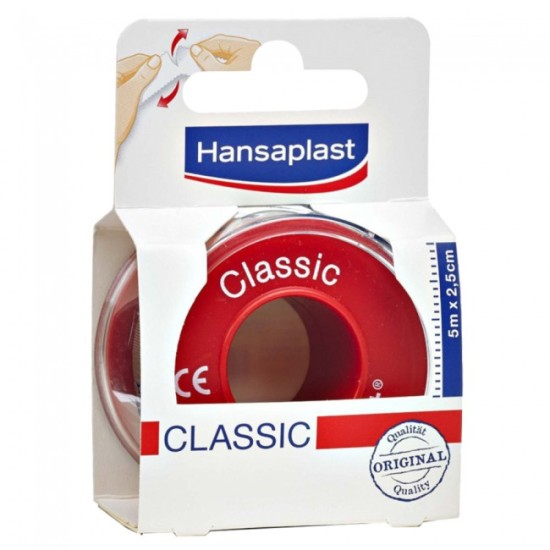 Hansaplast Ταινία Στερέωσης Classic 5m x 2,5cm