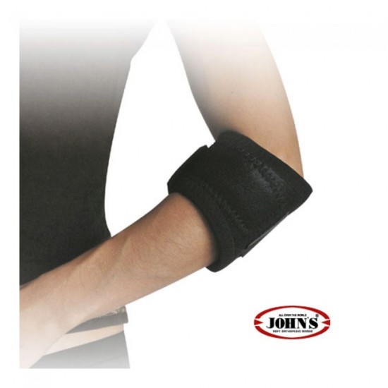 John's Tennis Elbow Strap Wrap Around Black Line One Size