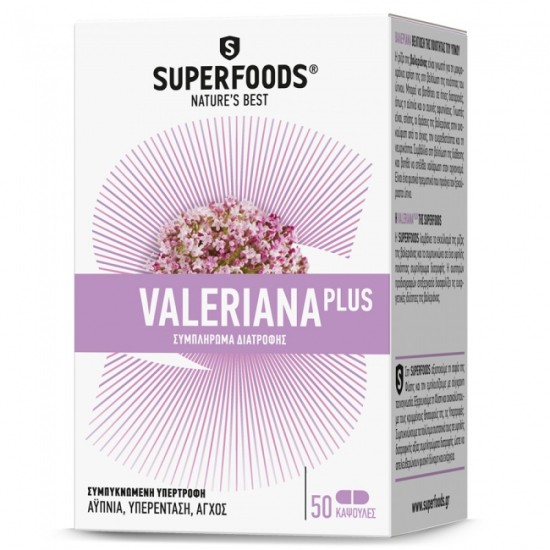 Superfoods Valeriana Plus 300mg 50 Κάψουλες