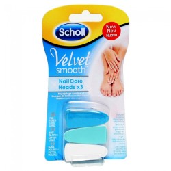 Scholl Velvet Smooth Nail Care Ανταλλακτικά Ηλεκτρικού Συστήματος Περιποίησης Νυχιών 3τεμ