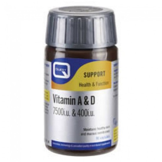 Quest Vitamin A & D3 7500iu + 400iu 90 Caps