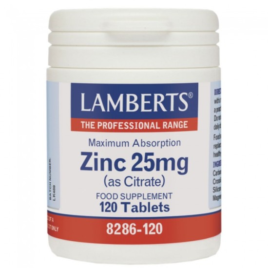 Lamberts Zinc 25mg Citrate 120tabs